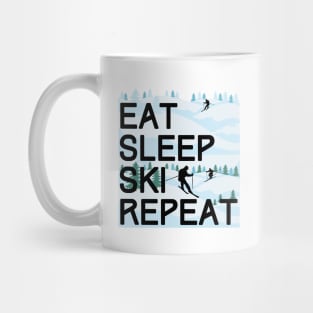 Eat Sleep Ski Repeat Mug